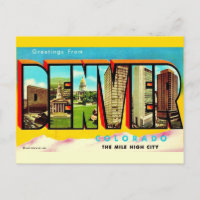 Carte postale de Denver Mile High City