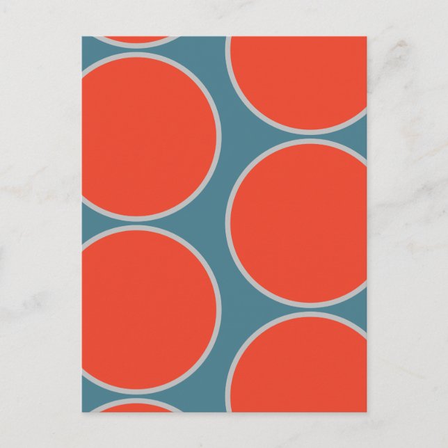 Carte postale de design abstrait à grands cercles (Devant)