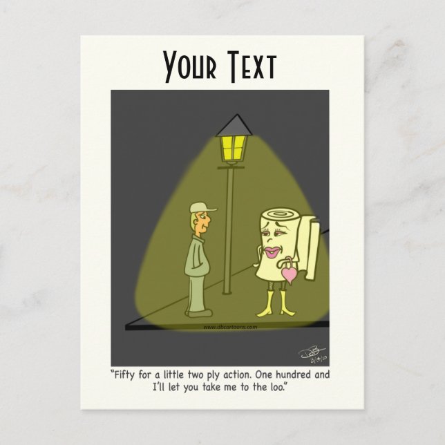 Carte postale de dessin à deux mains amusantes (Devant)