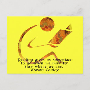 Carte postale de devis d'or du lecteur