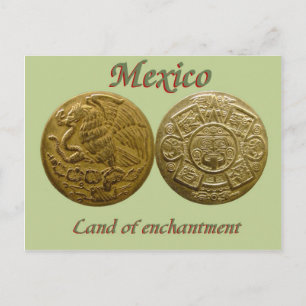 Carte postale de disque solaire Eagle et Aztec