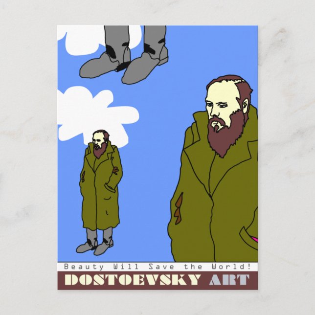 Carte postale de Dostoïevski art (Devant)