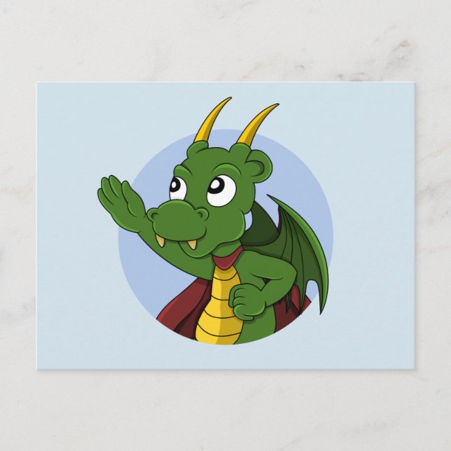 Carte postale de dragon vert (Devant)