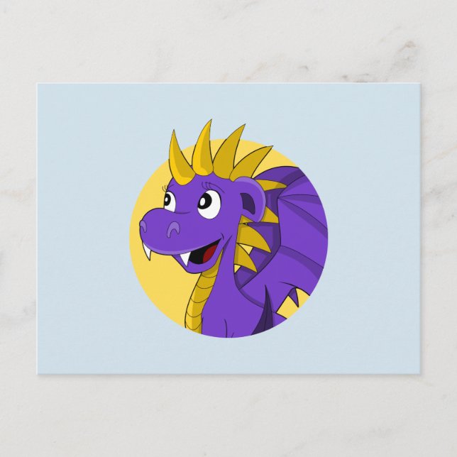 Carte postale de dragon violet (Devant)