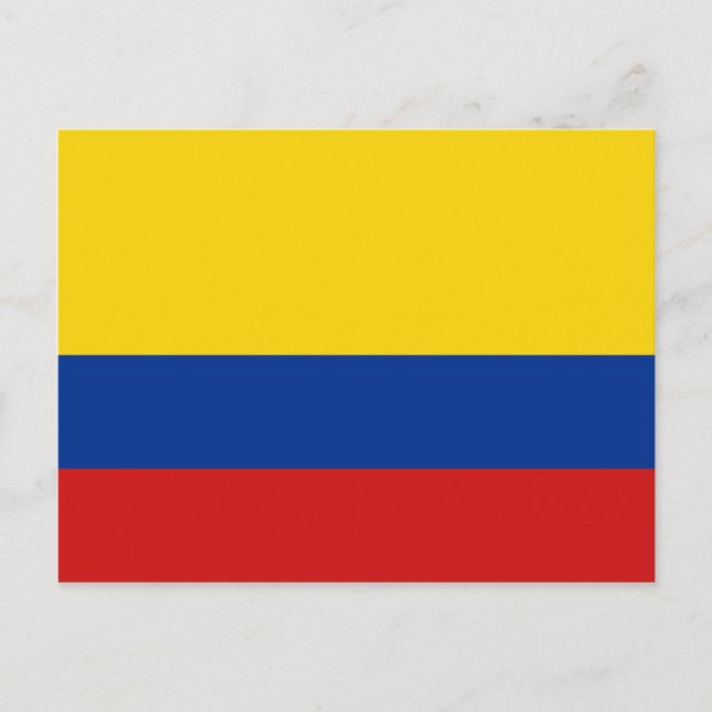 Carte postale de drapeau de la Colombie (Devant)