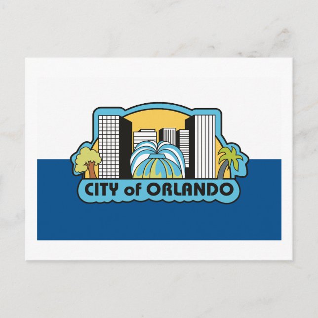 Carte postale de drapeau d'Orlando (Devant)