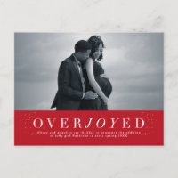 Carte postale de faire-part de grossesse fériée