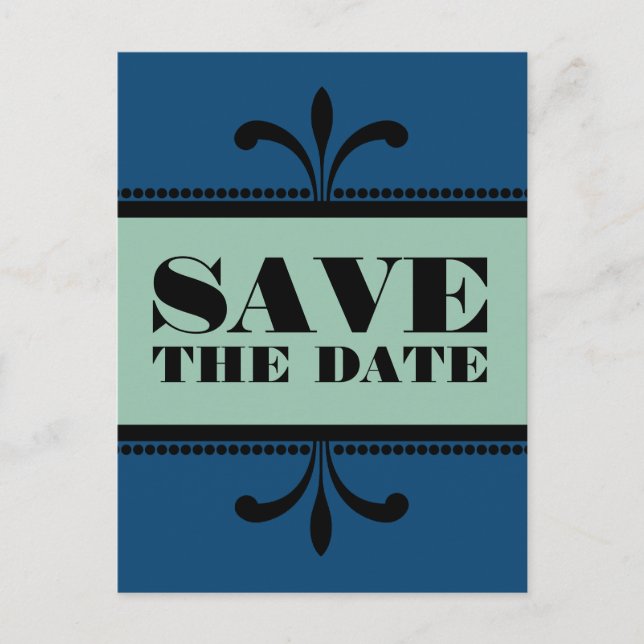 Carte postale de faire-part de mariage Art déco fa (Devant)