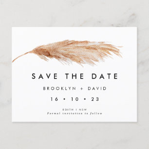 Carte postale de faire-part de mariage avec une se
