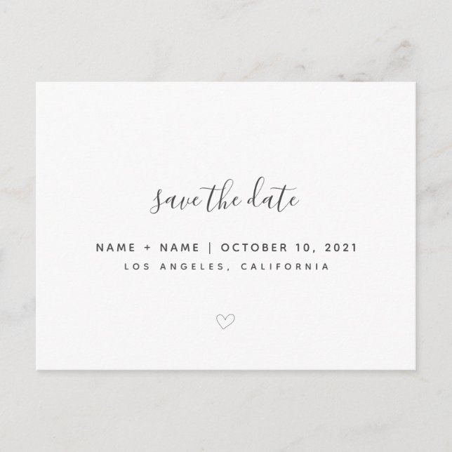 Carte postale de faire-part de mariage mignon pour (Devant)