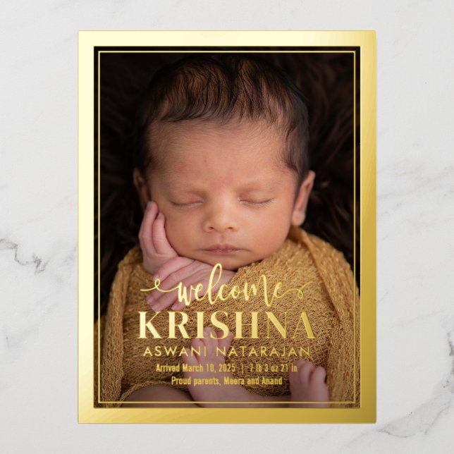 Carte postale de Faire-part de naissance de bienve (Recto)
