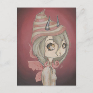 Carte postale de fée dragon rose