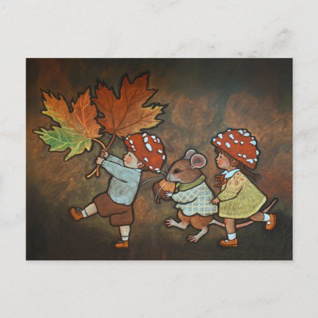 Carte postale de fées d'automne (Devant)