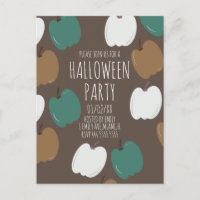 Carte postale de fête d'Halloween citrouilles auto