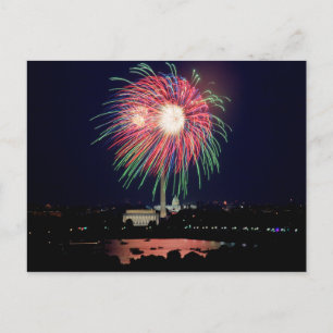 Carte postale de feux d'artifice