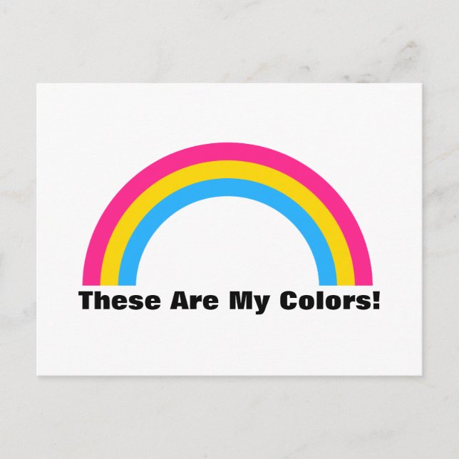 Carte postale de fierté arc-en-ciel pansexuelle (Devant)