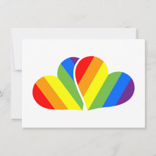 Carte postale de fierté aux coeurs arc-en-ciel – A