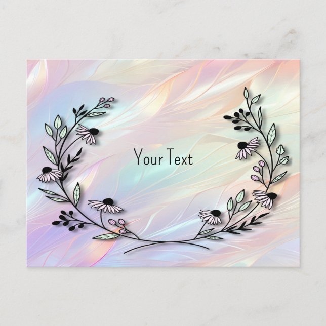 Carte postale de fleur minimale (Devant)