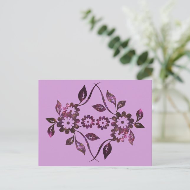 Carte postale de fleurs (Debout devant)