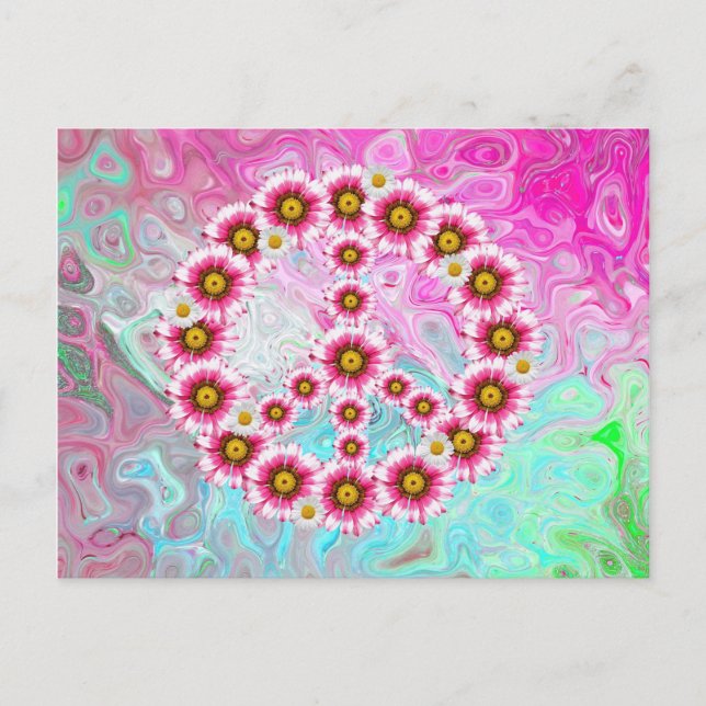 Carte postale de fleurs de paix (Devant)