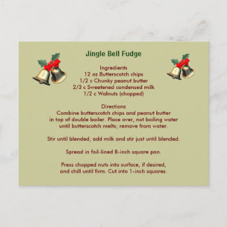Carte postale de fondant de Jingle Bell