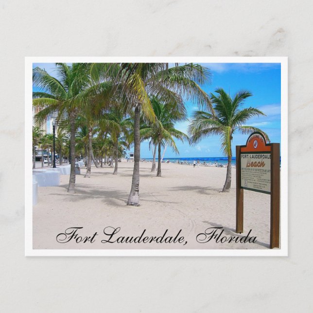 Carte postale de Fort Lauderdale Beach Florida (Devant)