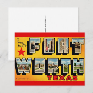 Carte postale de Fort Worth TX
