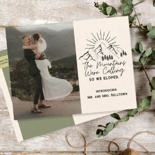 Carte postale de fuite amoureuse dans les montagne