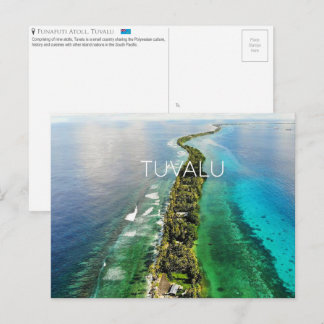 Carte postale de Funafuti, Tuvalu