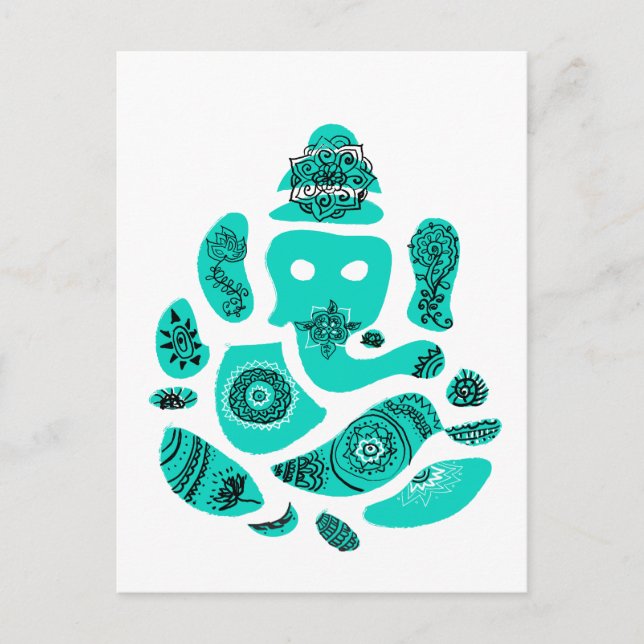 Carte postale de Ganesha Elephant India (Devant)