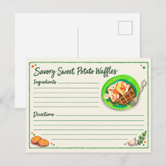 Carte Postale de Gaufre de Patate Douce Salée
