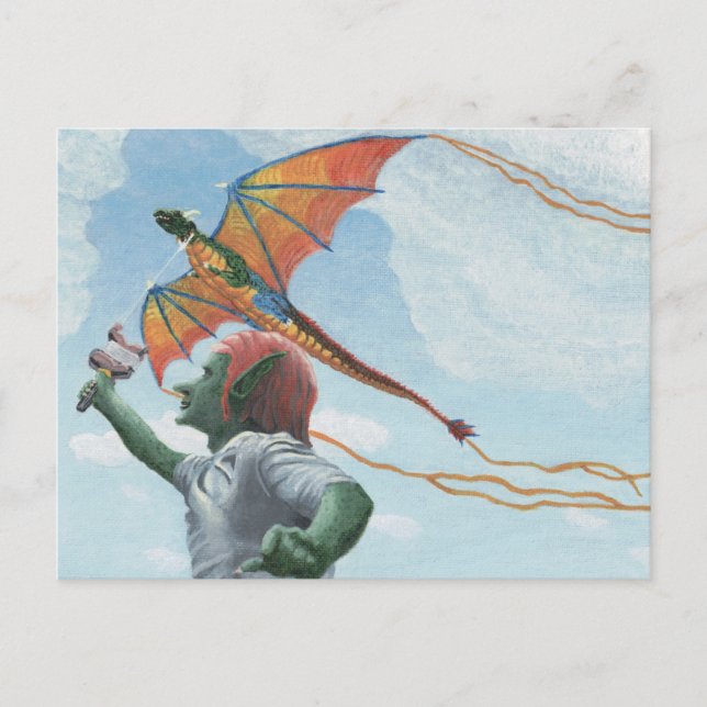 Carte postale de Goblin Flying Rainbow Dragon Imag (Devant)