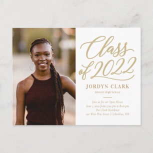 Carte postale de graduation de couleur modifiable