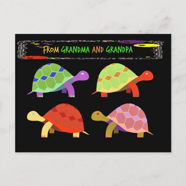 Carte Postale De grand-mère et grand-père, juste pour les petits (Devant)