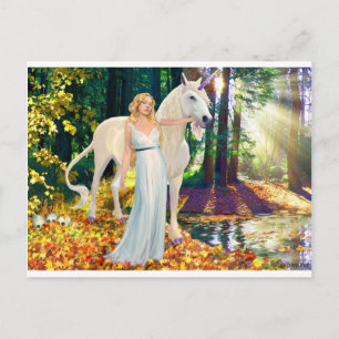 Carte postale de guérison pour adultes et licorne