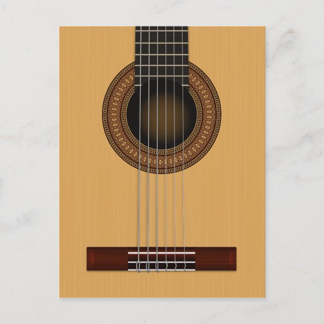 Carte postale de guitare acoustique (Devant)