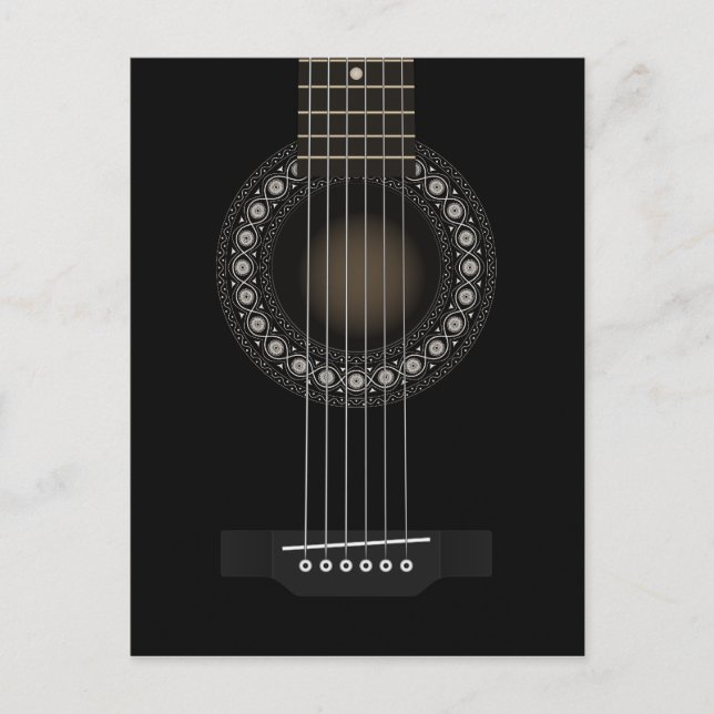 Carte postale de guitare acoustique (Devant)