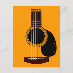 carte postale de guitare acoustique