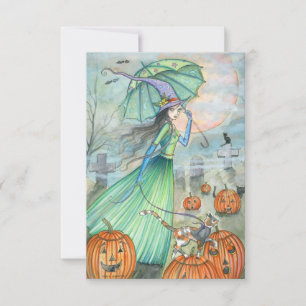 Carte postale de Halloween en transit