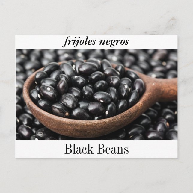 Carte postale de haricots noirs, ou "Frijoles Negr (Devant)