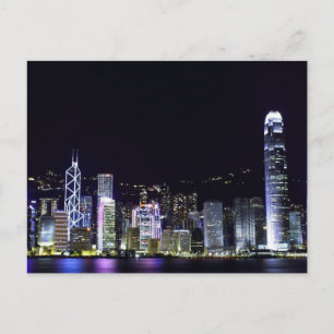 Carte postale de Hong Kong la nuit