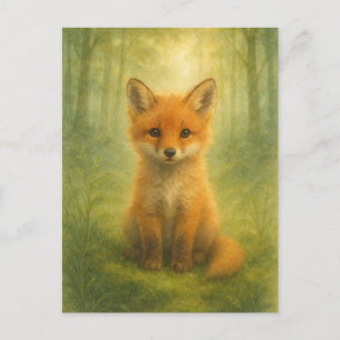 Carte postale de jeunes renards bébés animaux sauv