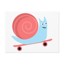 De jolies promenades en escargot sur skateboard