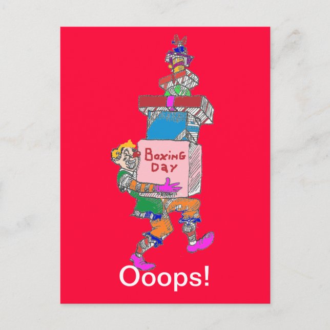Carte postale de jour de boxe (Devant)