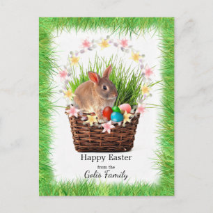 Carte postale de jour férié de Pâques personnalisé