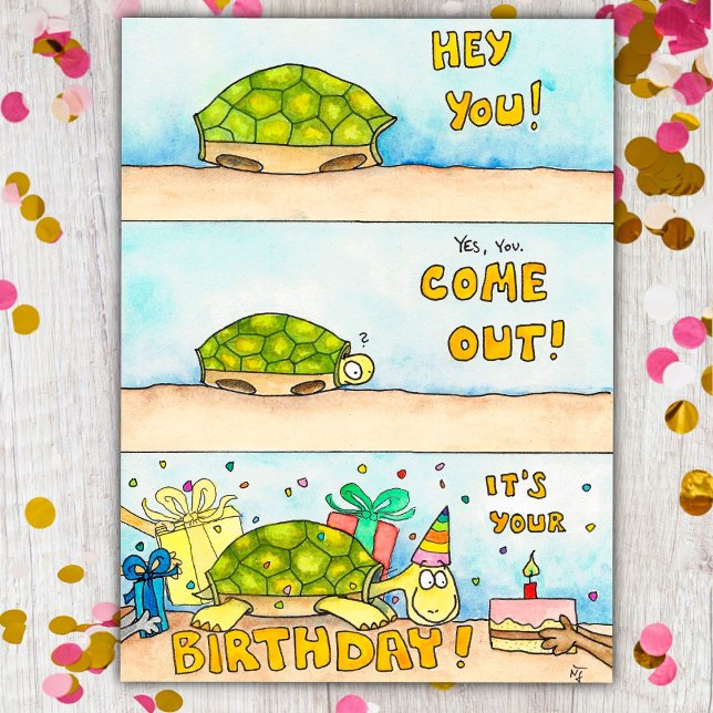 Carte postale de Joyeux anniversaire de Tortoise p (Créateur téléchargé)