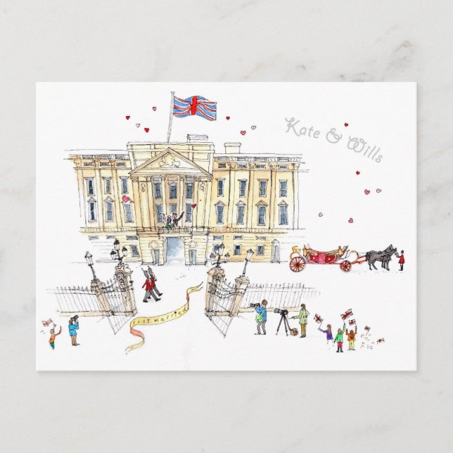 Carte postale de Kate & Wills commémoratifs (Devant)