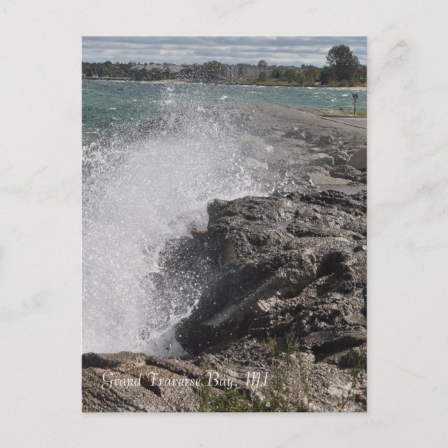 Carte postale de la baie transversale grande, MI (Devant)