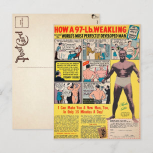 Carte postale de la bande dessinée musculaire vint