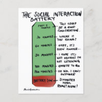 Carte postale de la batterie d'interaction sociale
